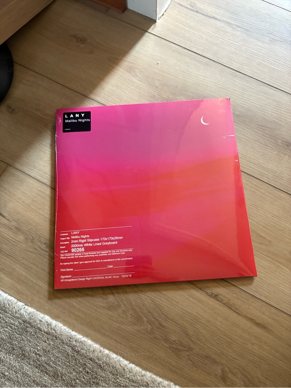 Never Opened LANY Malibu Nights Vinyl- Vibrant Pink Comfort